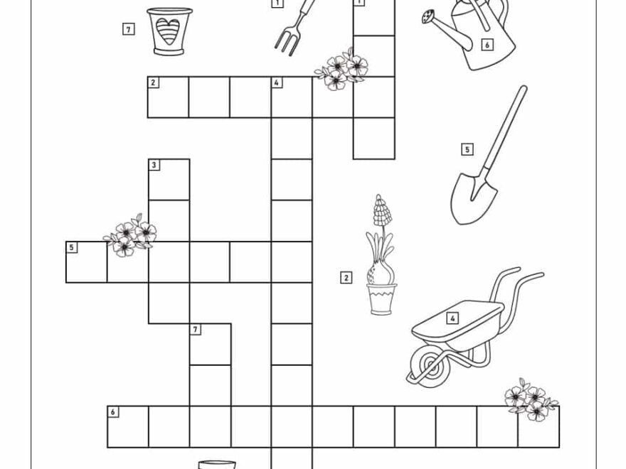 Gardening Crossword Puzzle Worksheet Shop Worksheets Library