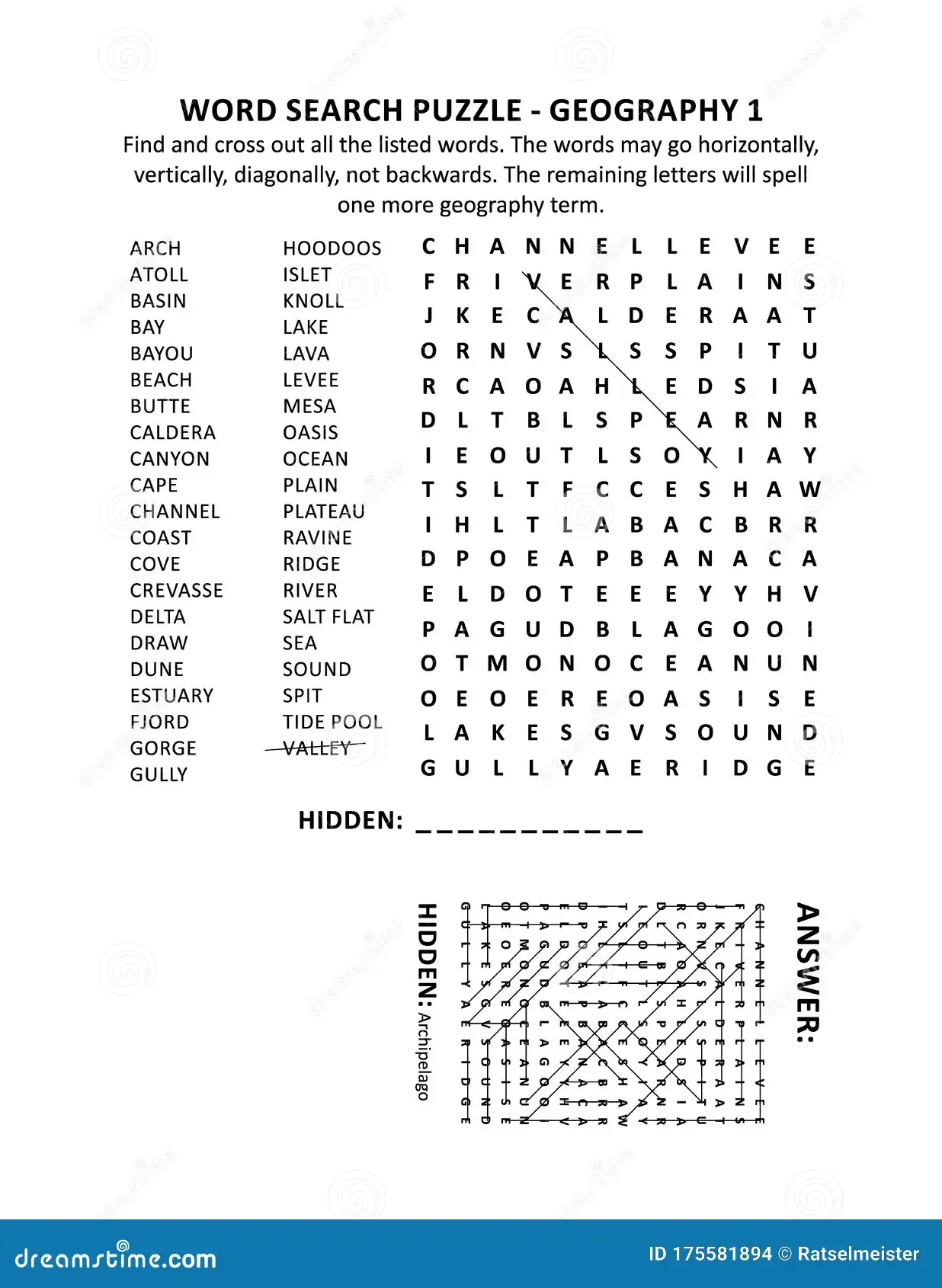 Geography Crossword Puzzle Printable