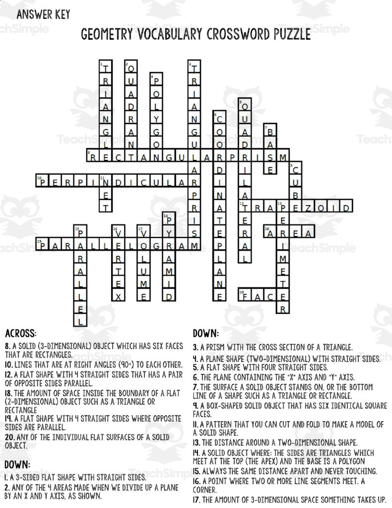 Crossword Puzzles Printable 7th Grade Fall