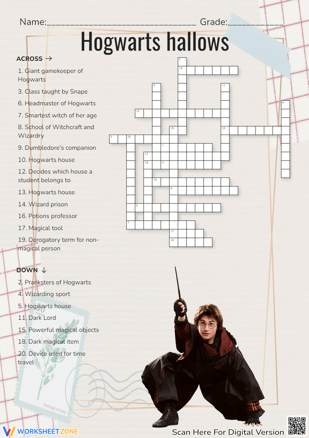 Grade 1 Harry Potter Crossword Worksheets 2025 Grade 1 Harry Potter Crossword Worksheets 2025