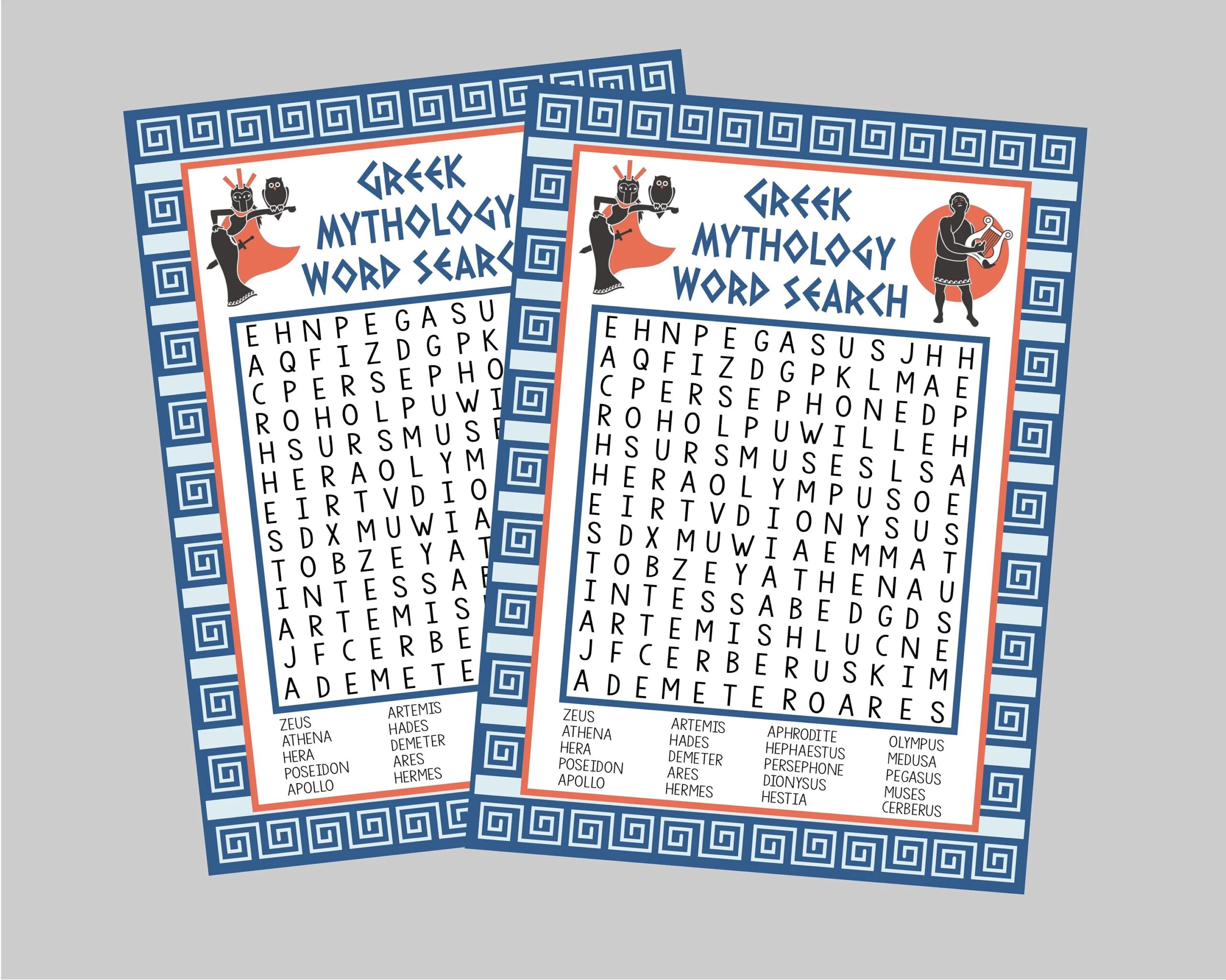 Greek Gods Crossword Puzzle Printable Greek Gods Crossword Puzzle Printable