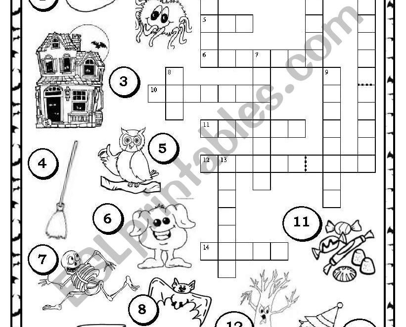 HALLOWEEN CROSSWORD ESL Worksheet By Jecika Worksheets Library