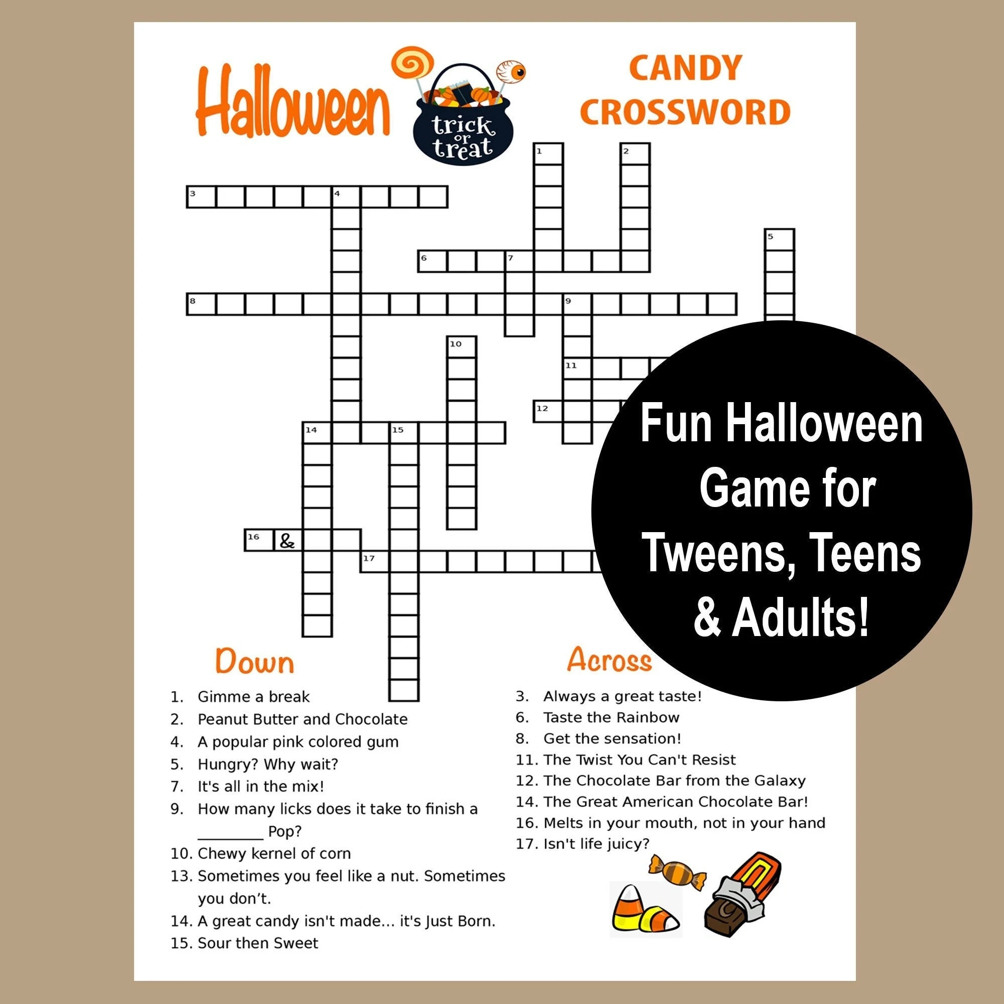 Halloween Crossword Puzzle Halloween Tween Teen Adult Game Halloween Party Game Printable Halloween Trivia Game Halloween Candy Game Etsy Halloween Crossword Puzzle Halloween Tween Teen Adult Game Halloween Party Game Printable Halloween Trivia Game Halloween Candy Game Etsy