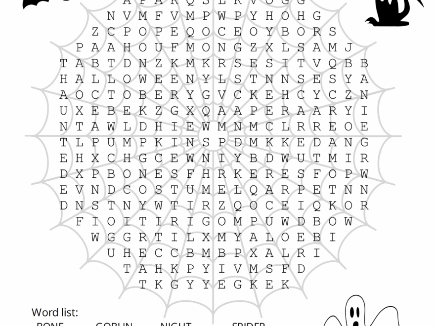 Halloween Word Hot Sale Search Printable