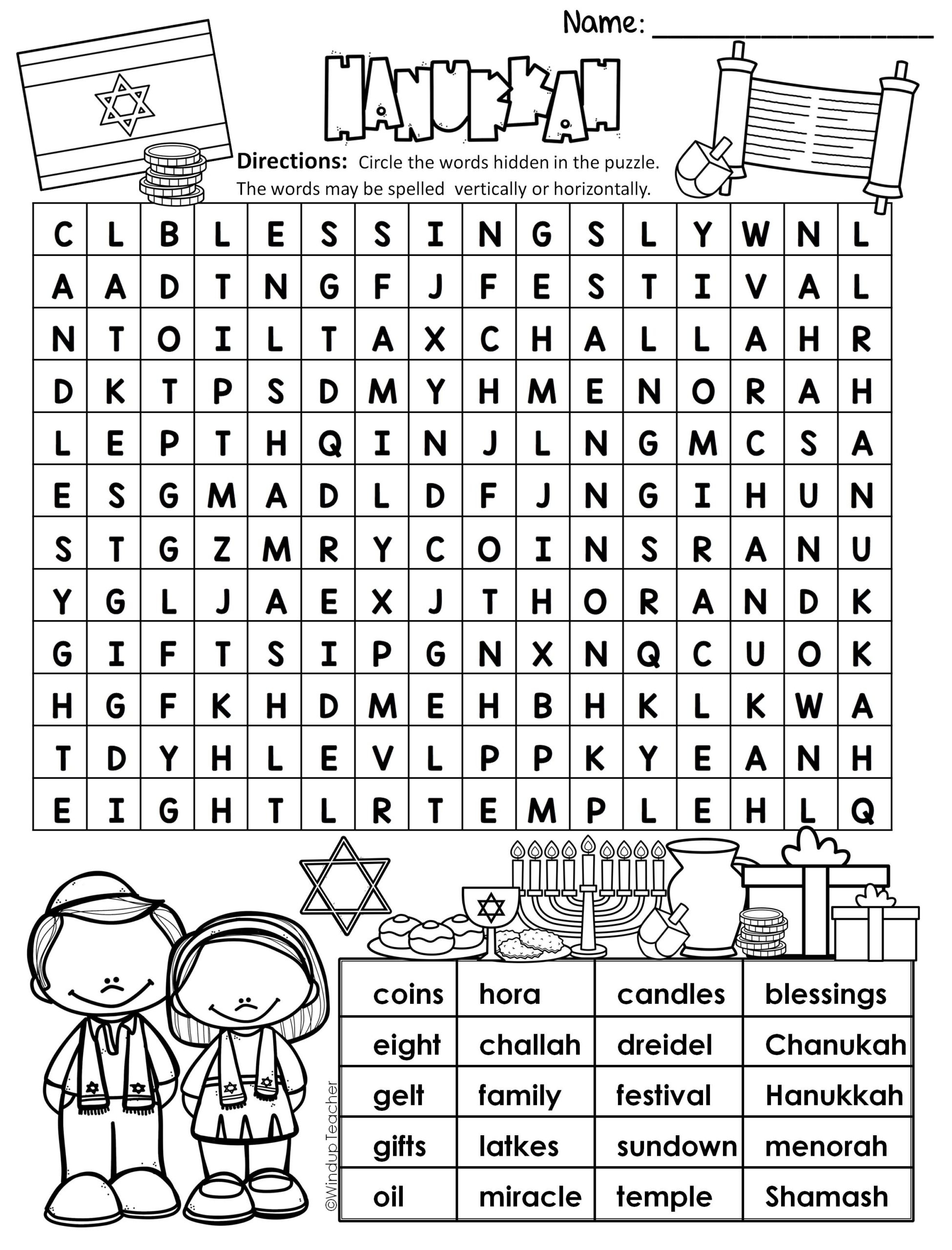 Hanukkah Word Search EASY Puzzle Ready To Go Made By Teachers Hanukkah Word Search EASY Puzzle Ready To Go Made By Teachers