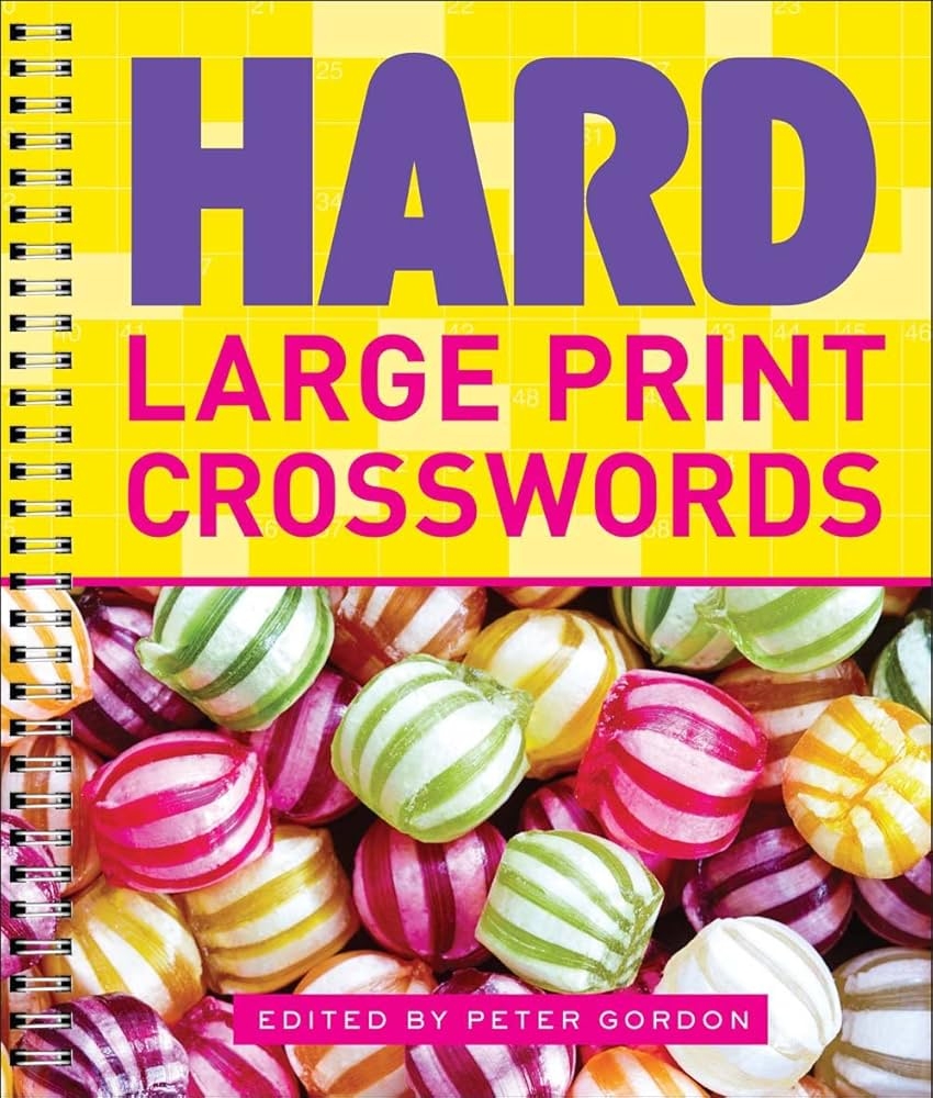 Hard Large Print Crosswords Gordon Peter 9781454917151 Amazon Books