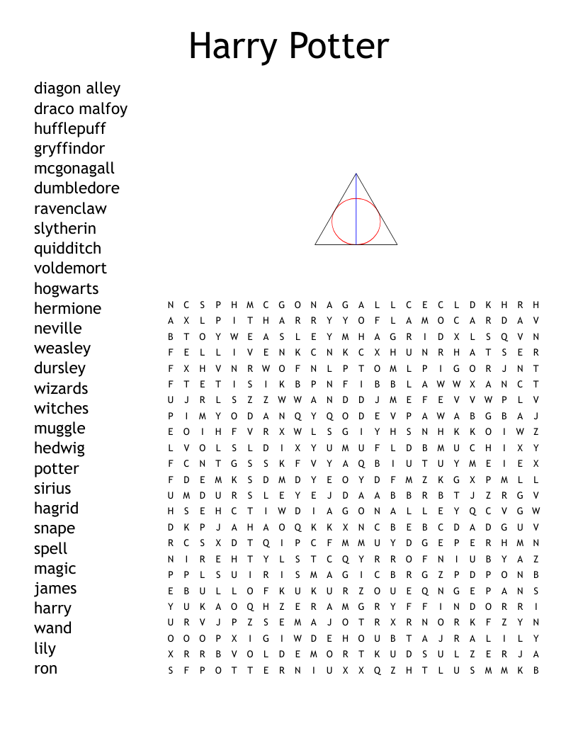 Harry Potter Crossword Puzzle WordMint Harry Potter Crossword Puzzle WordMint