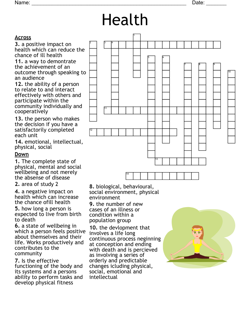 Health Crossword WordMint