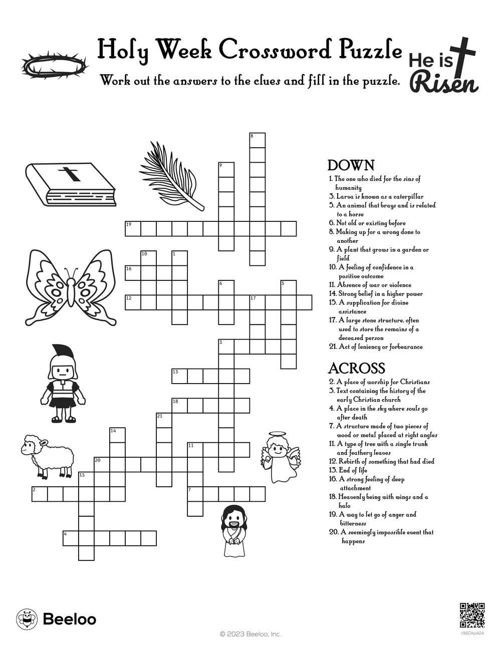 Holy Week Crossword Puzzle Beeloo Printable Crafts And Activities For Kids Holy Week Crossword Puzzle Beeloo Printable Crafts And Activities For Kids