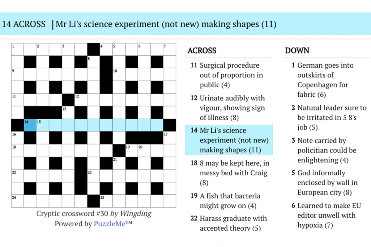 How To Solve The New Scientist Cryptic Crossword New Scientist