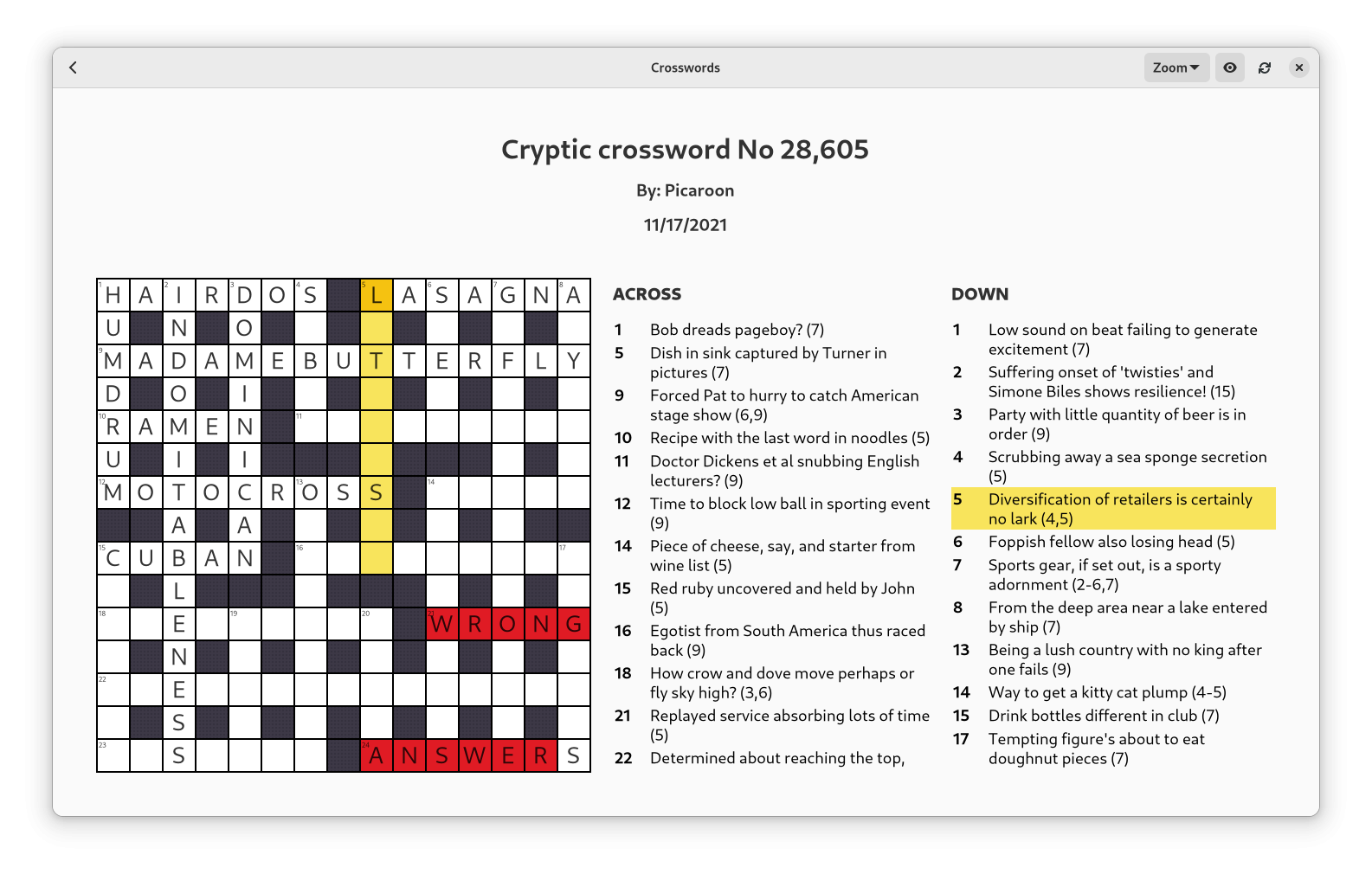 Free Printable Daily Online Crossword Puzzles