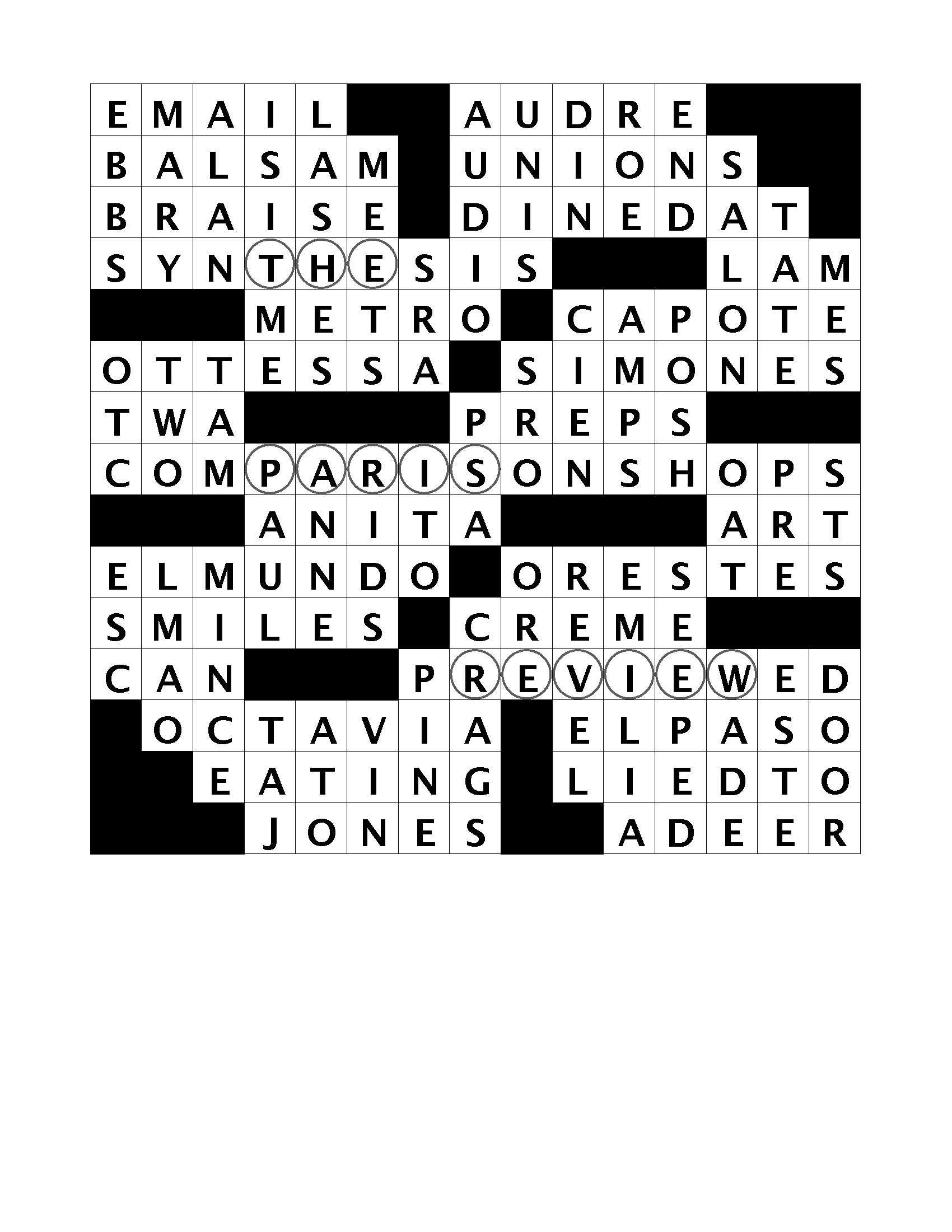 La Times Printable Crosswords La Times Printable Crosswords
