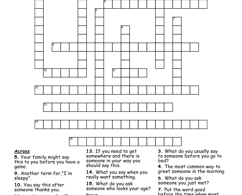 Italian Vocabulary Words Crossword WordMint
