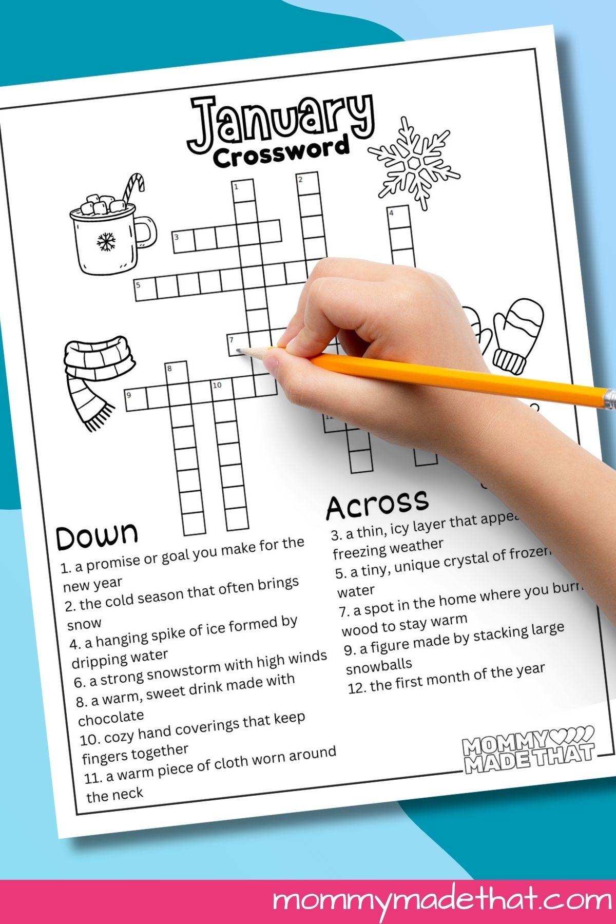 Winter Crossword Puzzle Printable For Aphasia Winter Crossword Puzzle Printable For Aphasia