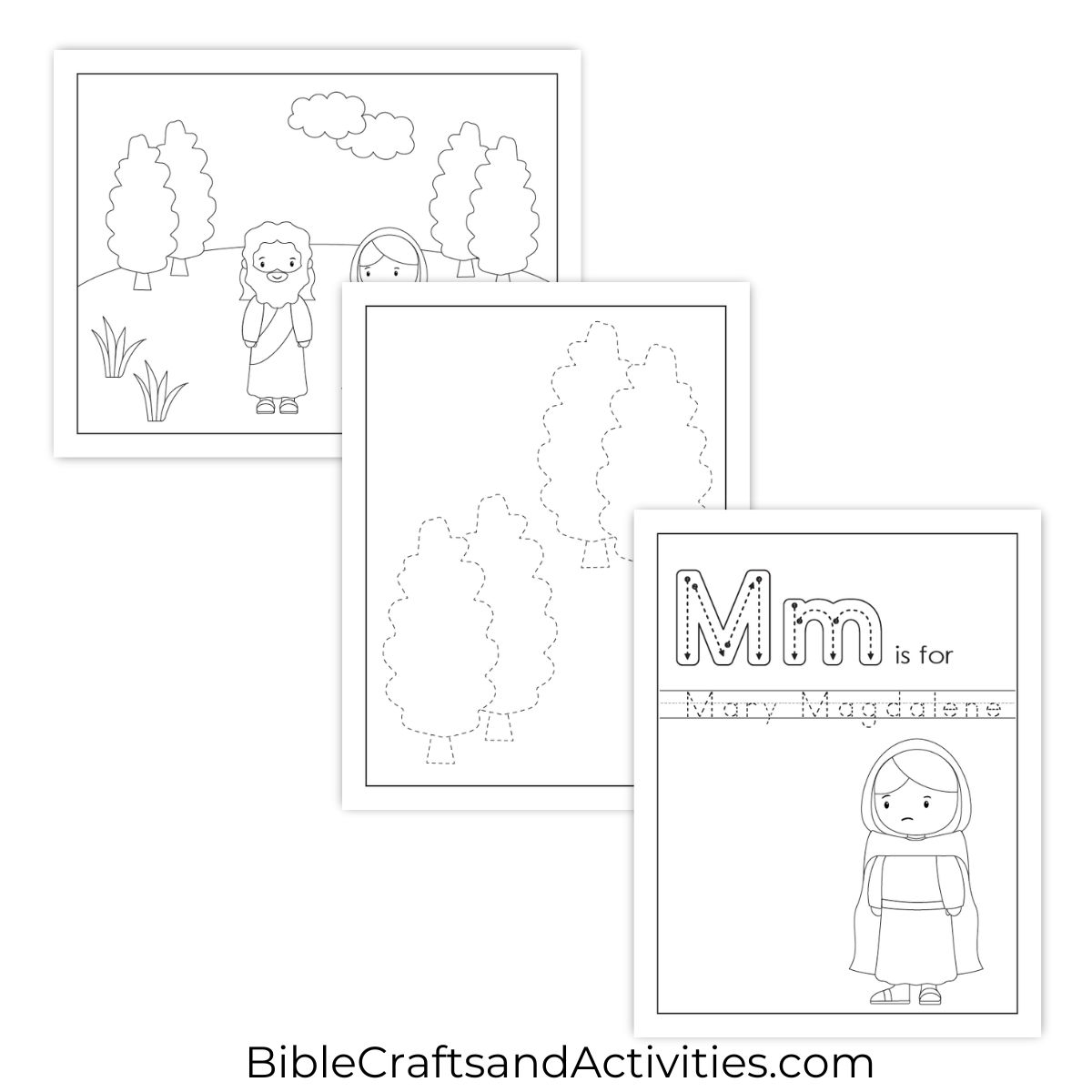 Jesus Appears To Mary Magdalene Activity Pages Bible Crafts Shop