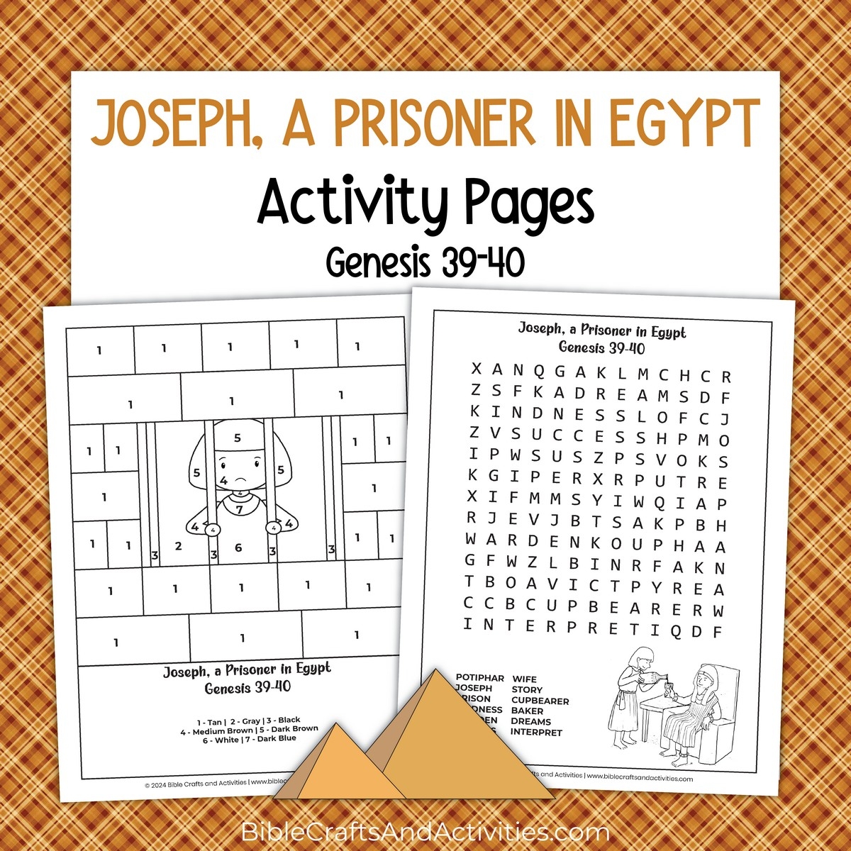 Joseph A Prisoner In Egypt Activity Pages Bible Crafts Shop Joseph A Prisoner In Egypt Activity Pages Bible Crafts Shop