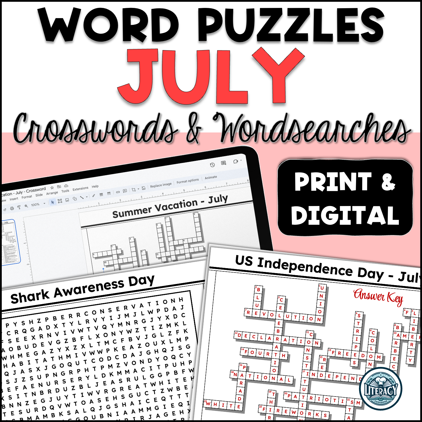 July Crossword Puzzles Word Search Middle High School Print Digital Resources Classful July Crossword Puzzles Word Search Middle High School Print Digital Resources Classful