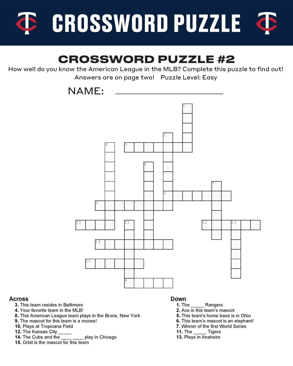 Printable Crossword Puzzles 2025 Mbl Crossword