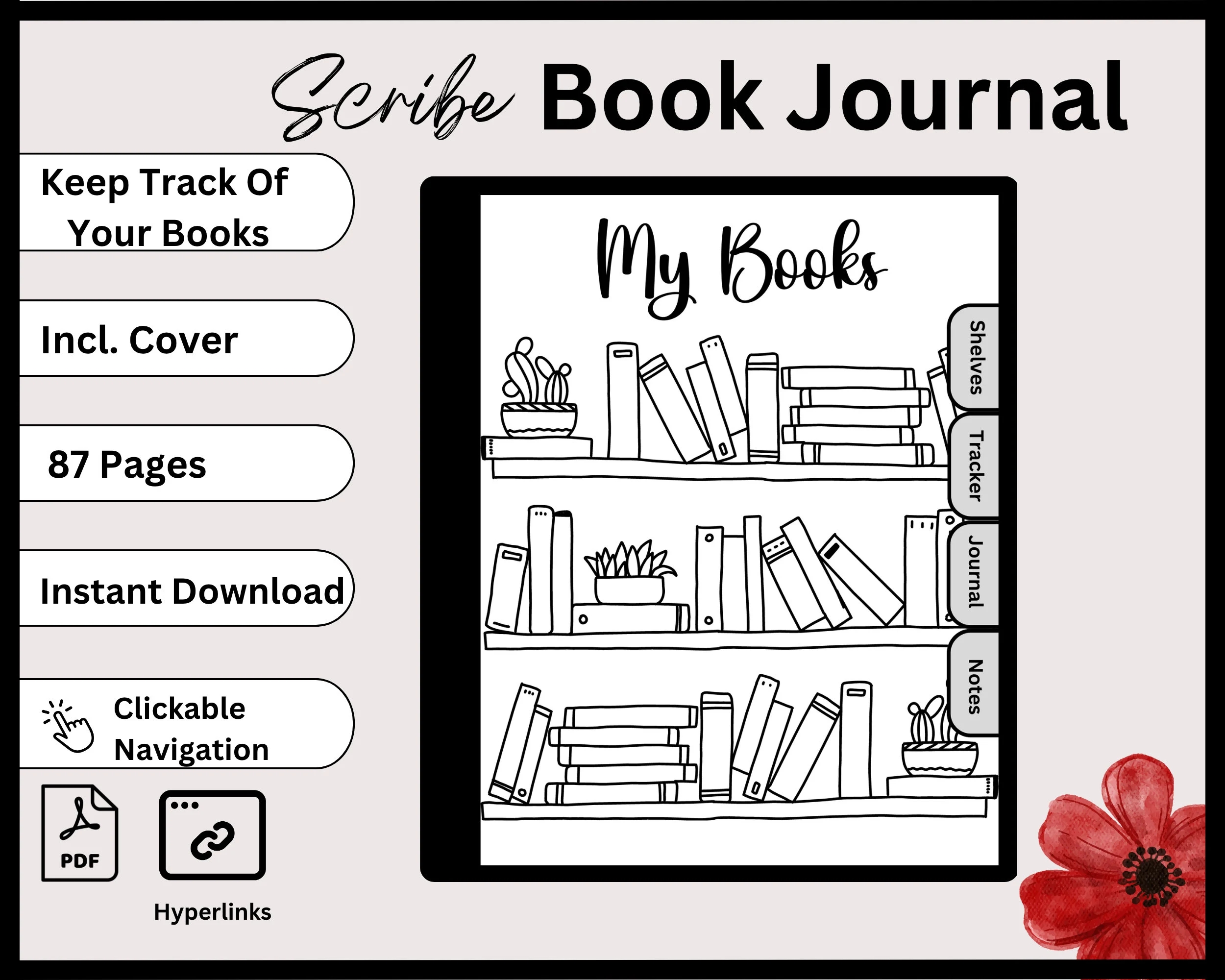 Kindle Scribe Book Journal Digital Planner Lesejournal Book Tracker Reading Tracker Digital PDF Etsy