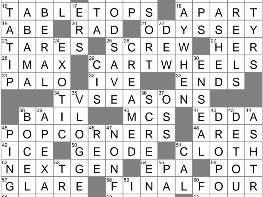LA Times Crossword 14 Jan 25 Tuesday LAXCrossword