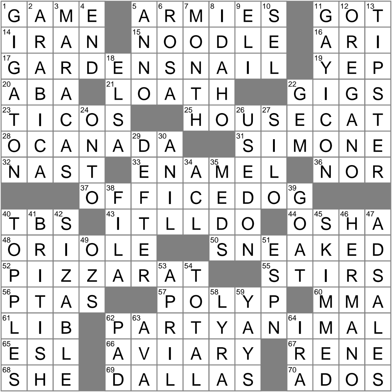 LA Times Crossword LA Times Crossword