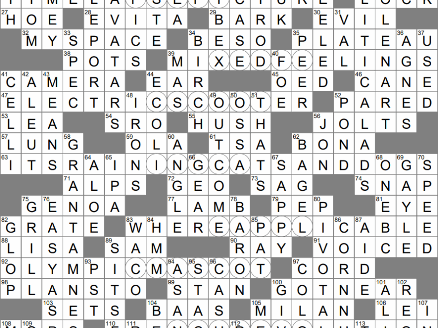 LA Times Crossword 31 Mar 24 Sunday LAXCrossword