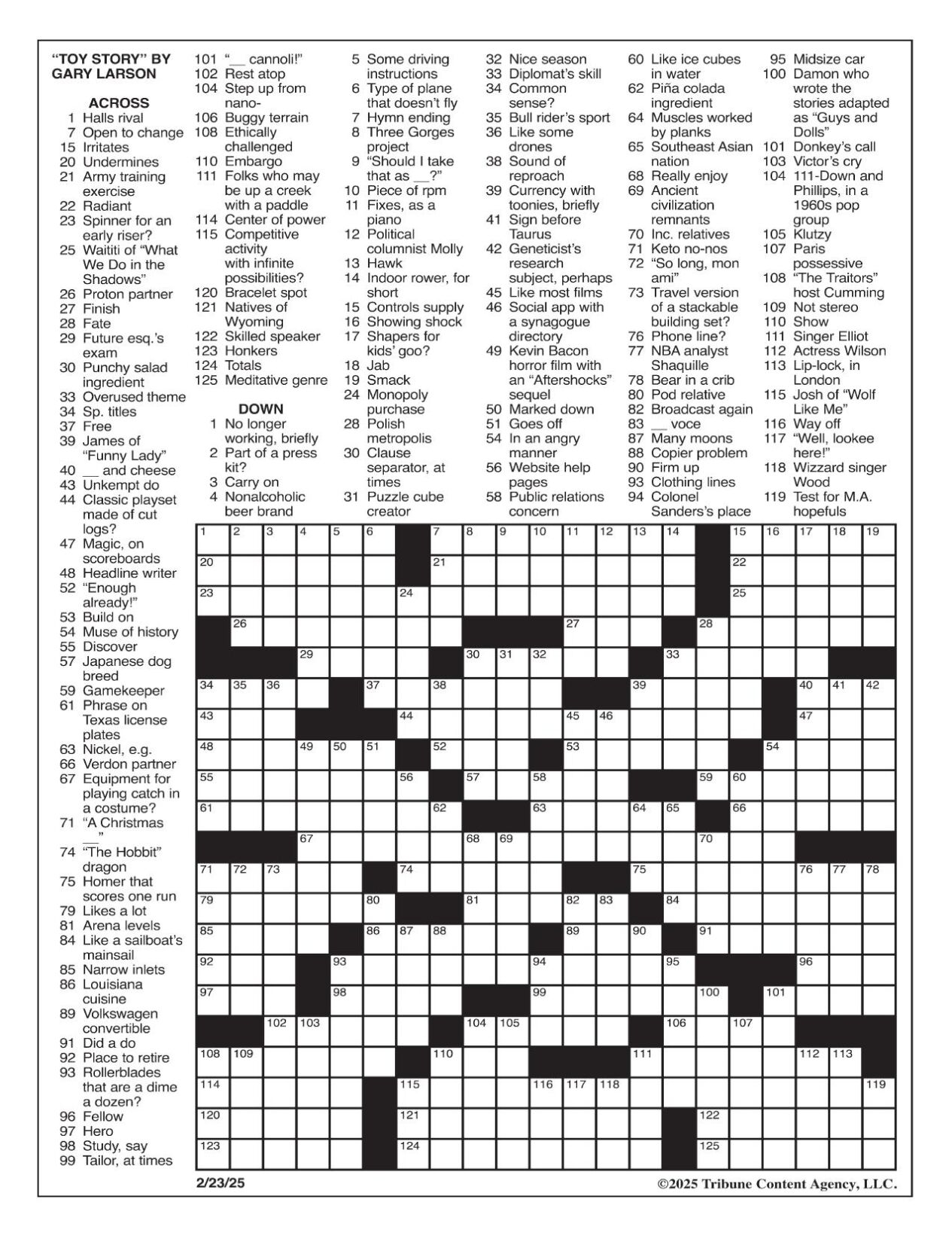 LA Times Crossword Feb 23 2025 Crosswords Yakimaherald LA Times Crossword Feb 23 2025 Crosswords Yakimaherald