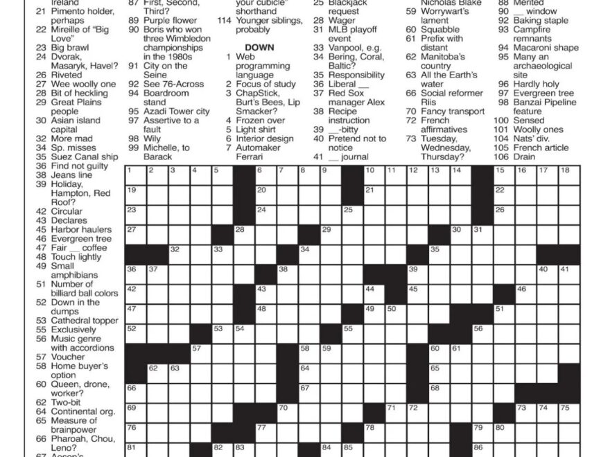 LA Times Crossword Feb 5 2023 Crosswords Yakimaherald