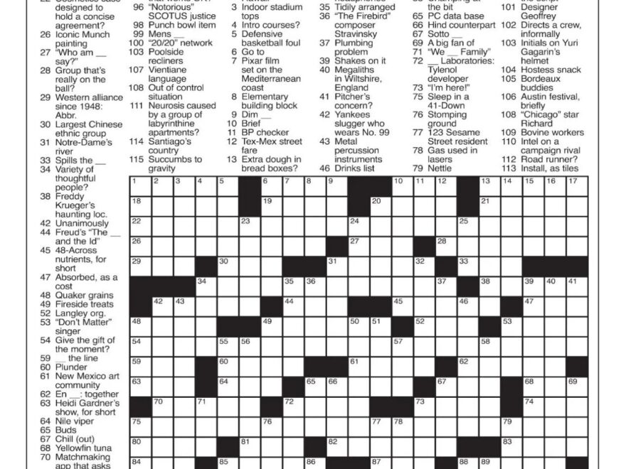 LA Times Crossword July 27 2025 Crosswords Yakimaherald