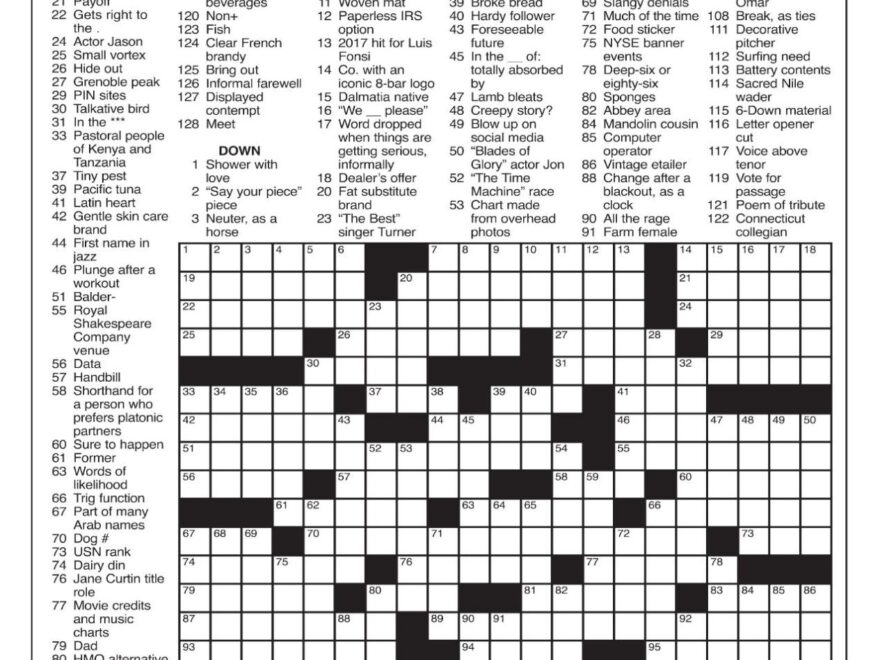 LA Times Crossword June 1 2025 Crosswords Yakimaherald