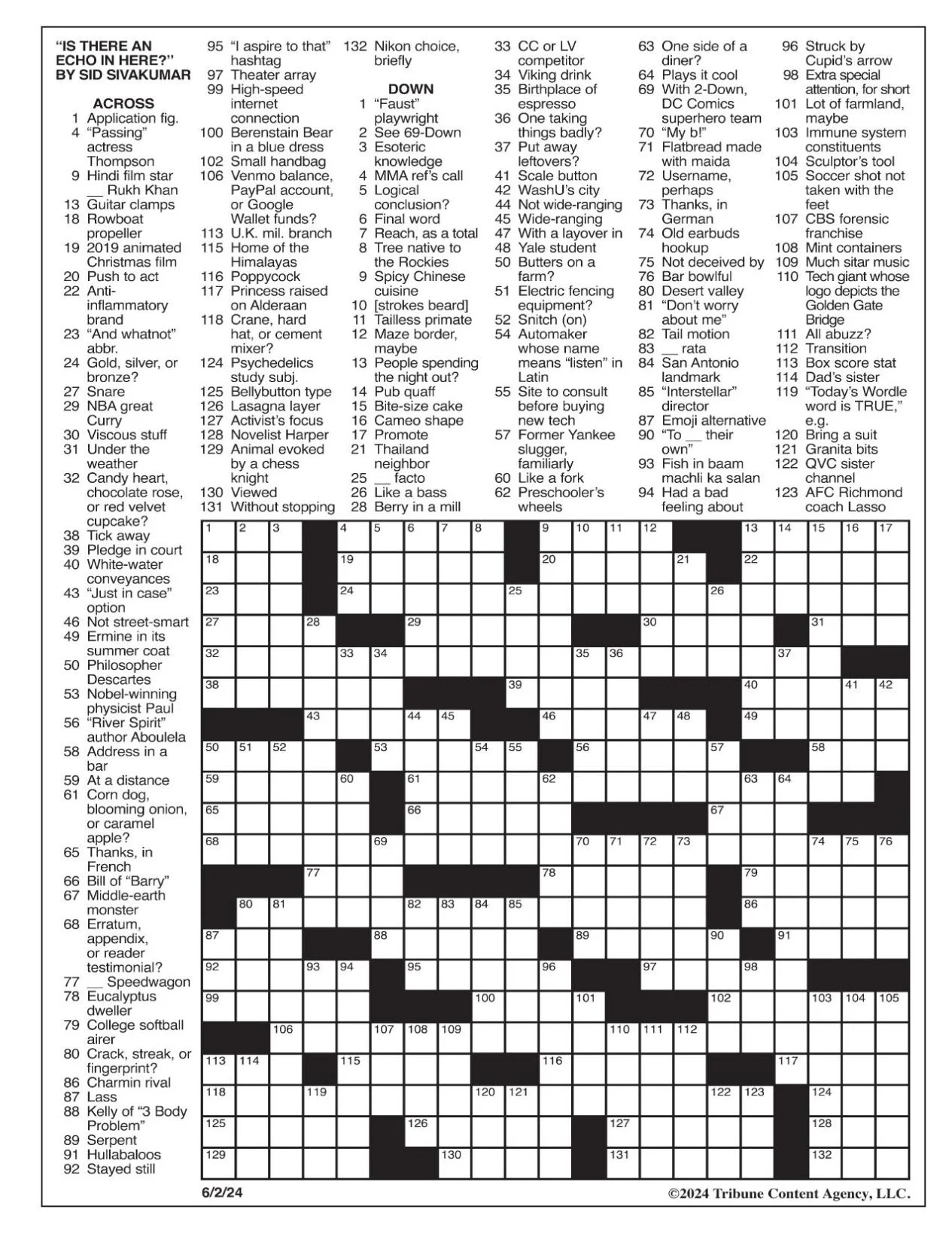 LA Times Crossword June 2 2024 Crosswords Yakimaherald