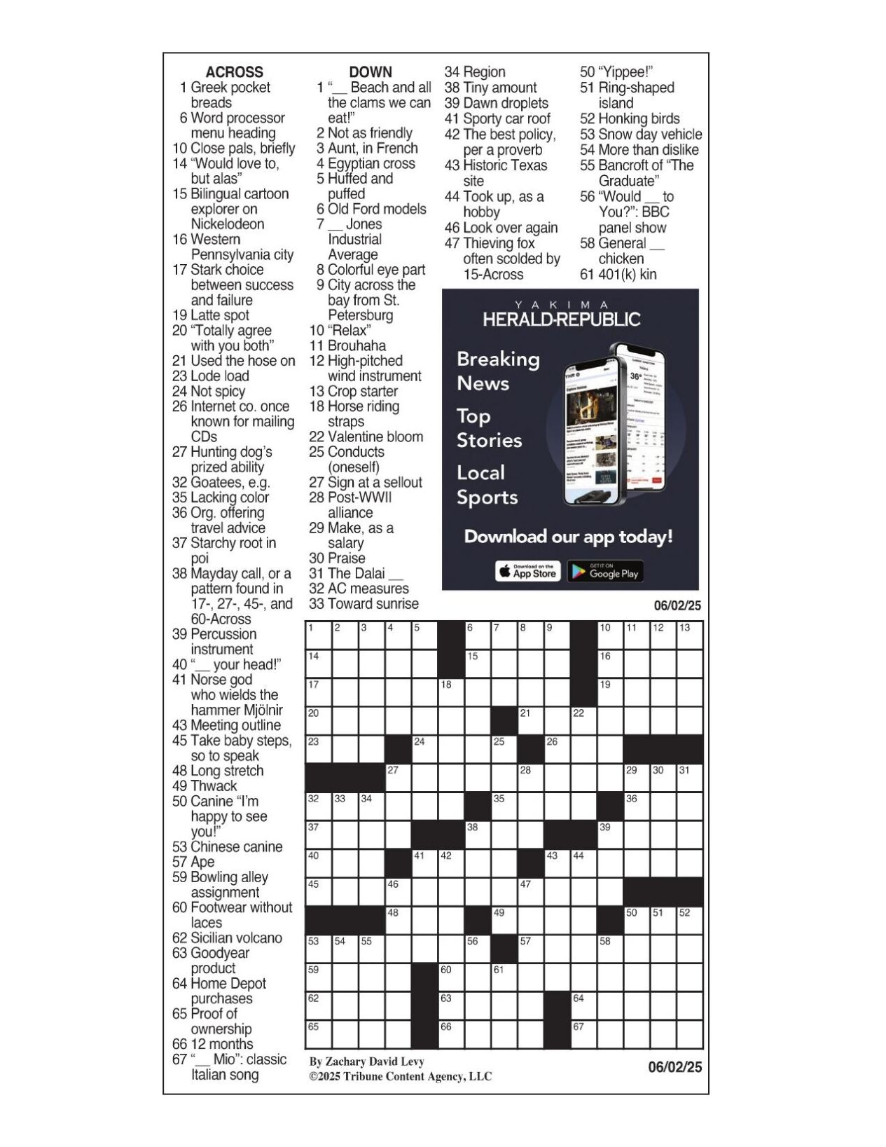 LA Times Crossword June 2 2025 Crosswords Yakimaherald LA Times Crossword June 2 2025 Crosswords Yakimaherald