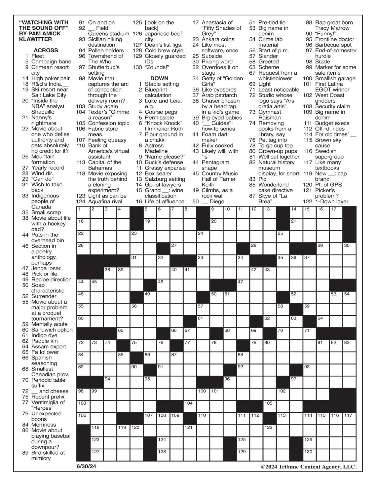 LA Times Crossword June 30 2024 Crosswords Yakimaherald