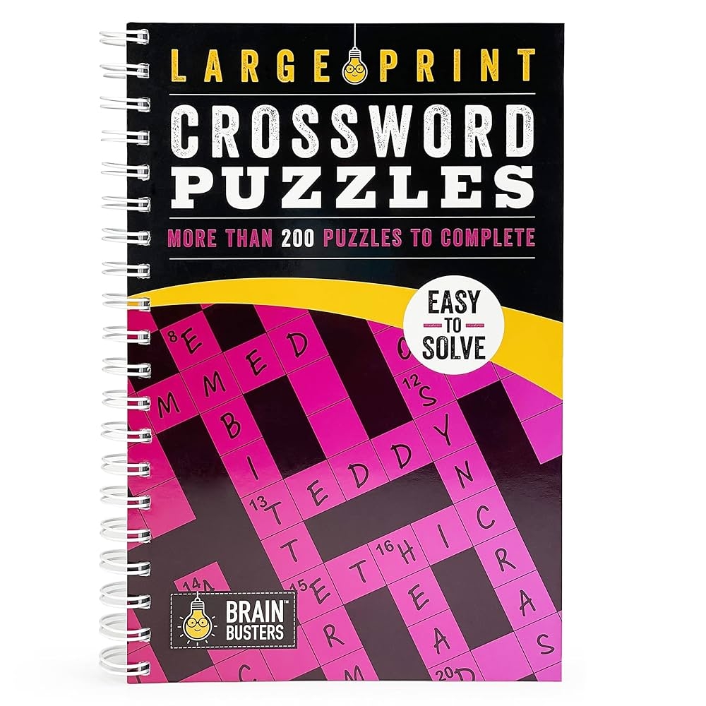Large Print Crossword Puzzles Volume 2 200 Puzzles For Adults Includes Spiral Bound Lay Flat Design And Large To Extra Large Font For Easy Reading Brain Busters Parragon Parragon Books 9781646389179 Amazon Books Large Print Crossword Puzzles Volume 2 200 Puzzles For Adults Includes Spiral Bound Lay Flat Design And Large To Extra Large Font For Easy Reading Brain Busters Parragon Parragon Books 9781646389179 Amazon Books