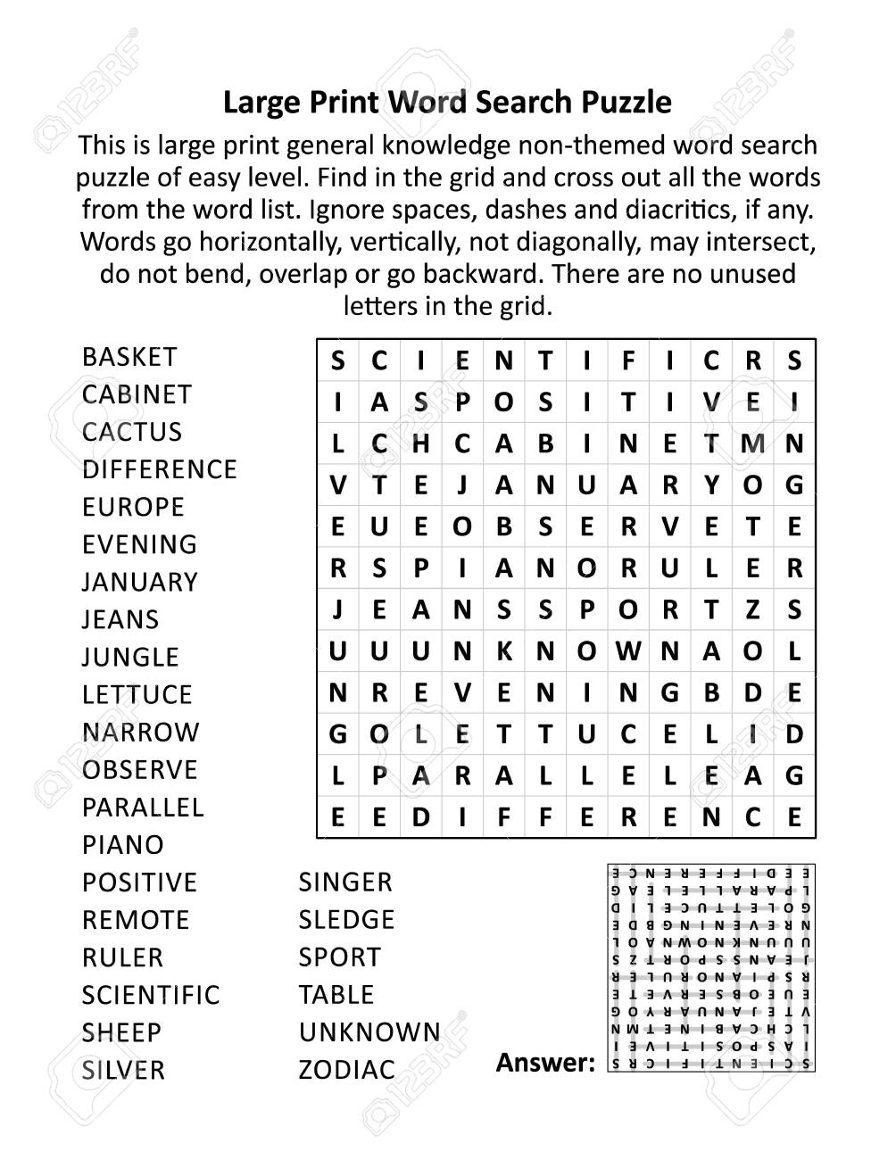 Printable Beginning Crossword Puzzles
