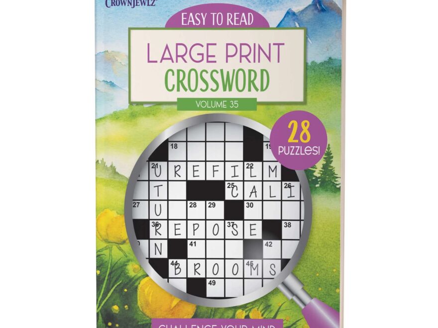 Large Print Puzzles Crossword Volume 35 By CrownJewlz Paperback Walmart