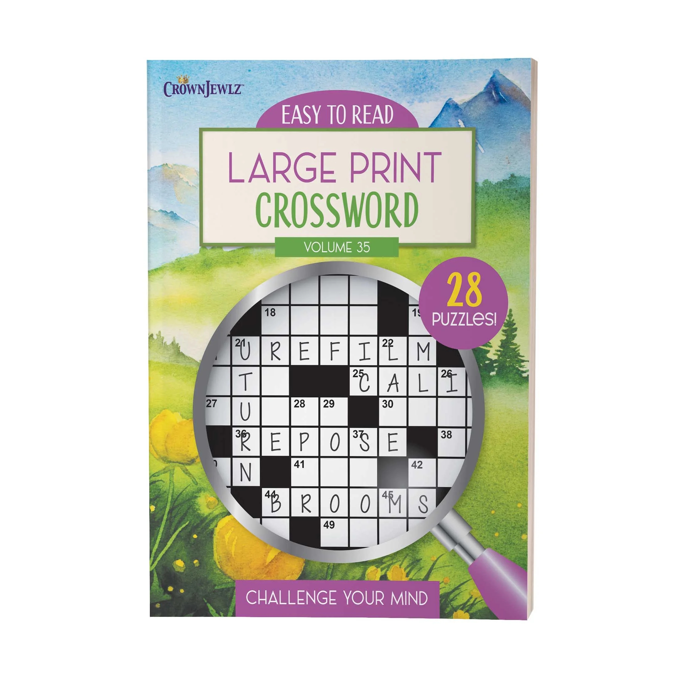 Large Print Puzzles Crossword Volume 35 By CrownJewlz Paperback Walmart
