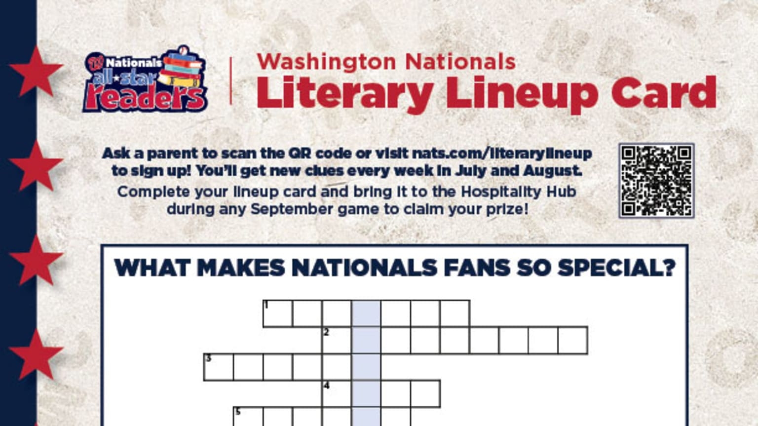 Literary Lineup Washington Nationals Literary Lineup Washington Nationals
