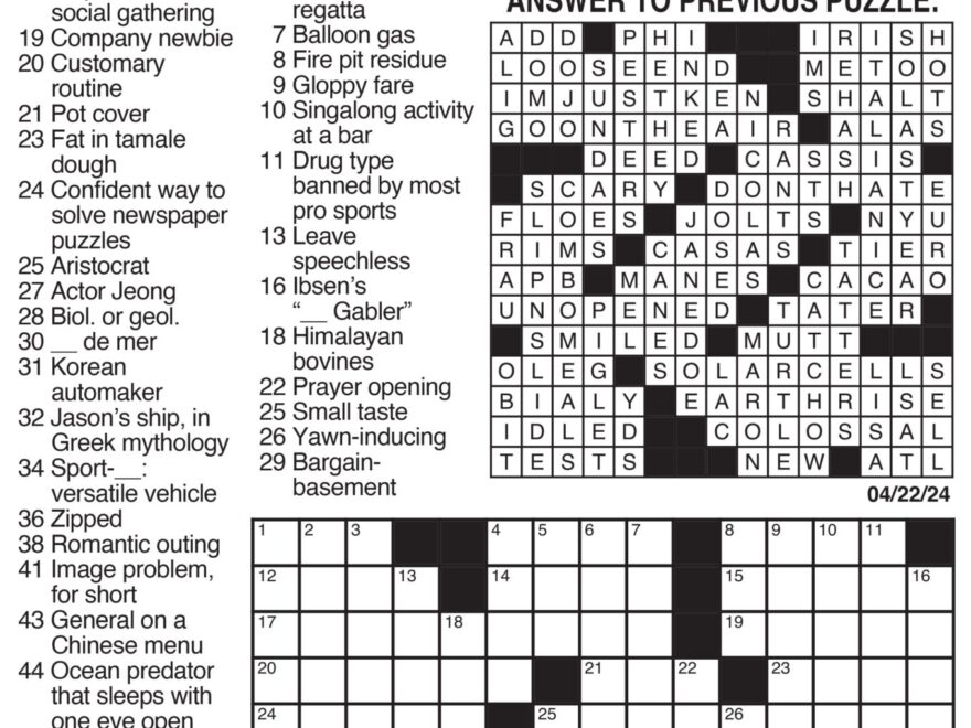 Los Angeles Times Daily Crossword Puzzle