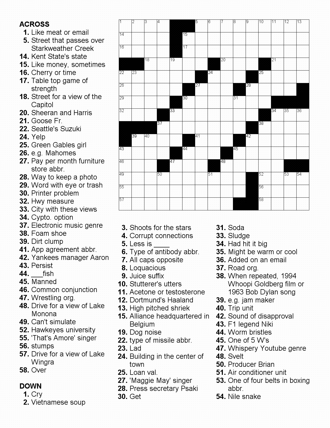 Madison Crossword R madisonwi