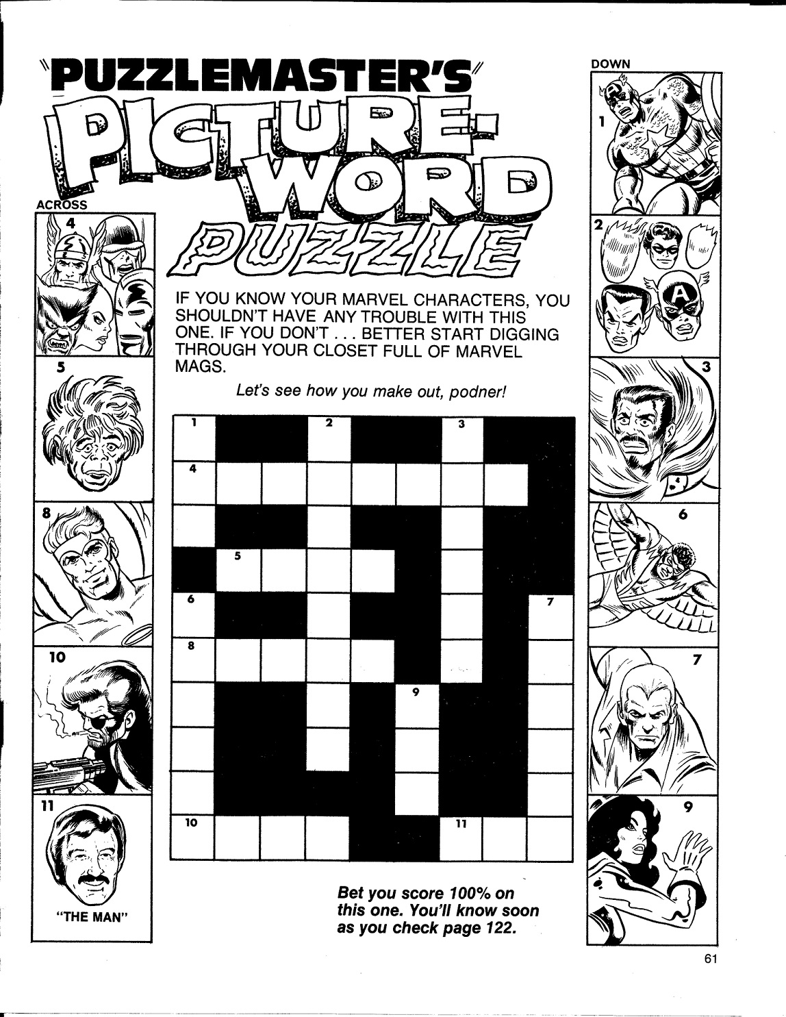 Marvel Crossword Printable