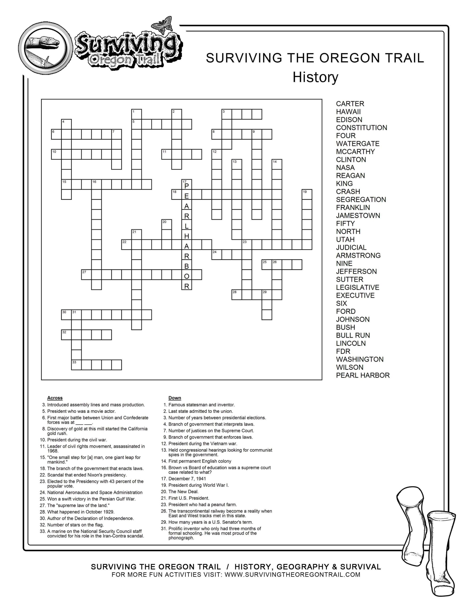Math Crossword Puzzle X 8 Worksheet For 3rd 6th Grade Lesson Worksheets Library