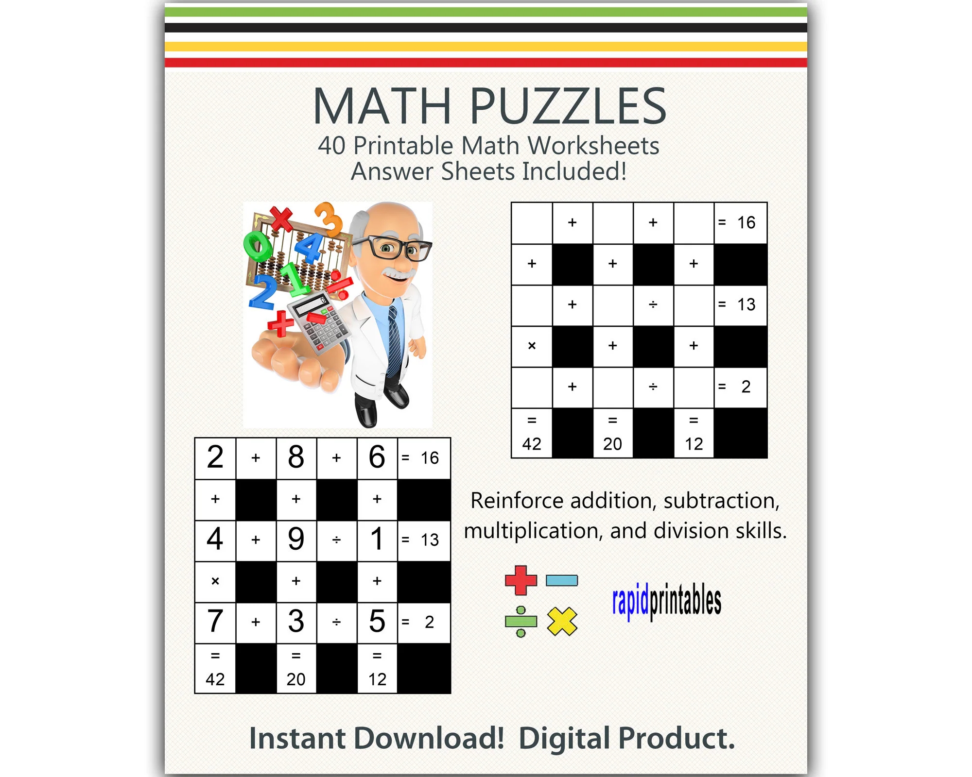 Printable Number Crossword Puzzles Printable Number Crossword Puzzles