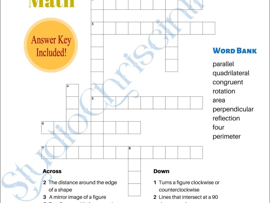 Math Vocabulary Crossword Puzzle STEM Education STEAM Education Back To School Math Vocabulary Middle School Crossword Puzzle Etsy