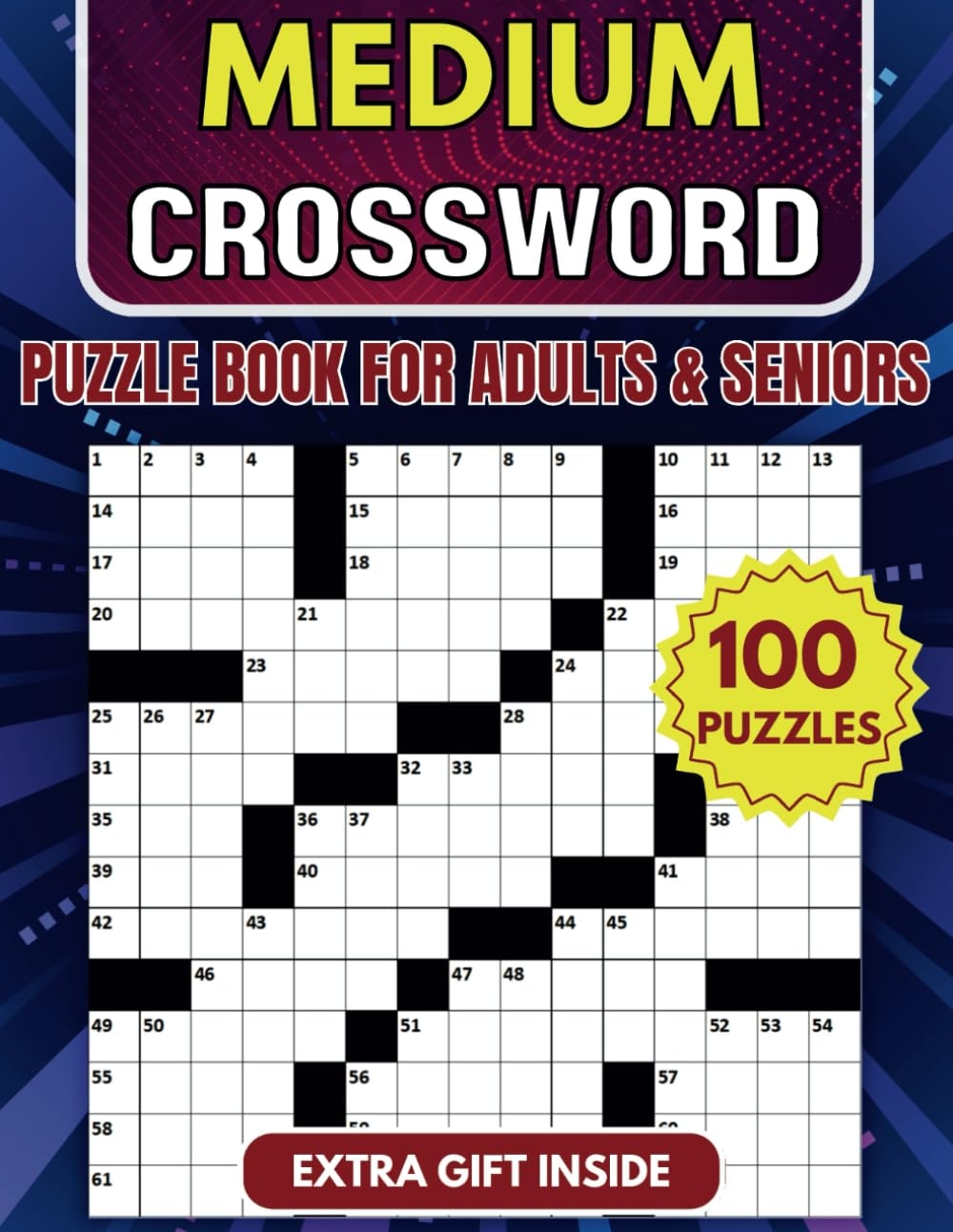 Medium Crossword Puzzle Book For Adults And Seniors 100 Puzzles Engaging Challenges To Boost Your Focus And Keep Your Eyes Relaxed For Hours Of Fun Ink Sharpness 9798338651421 Amazon Books