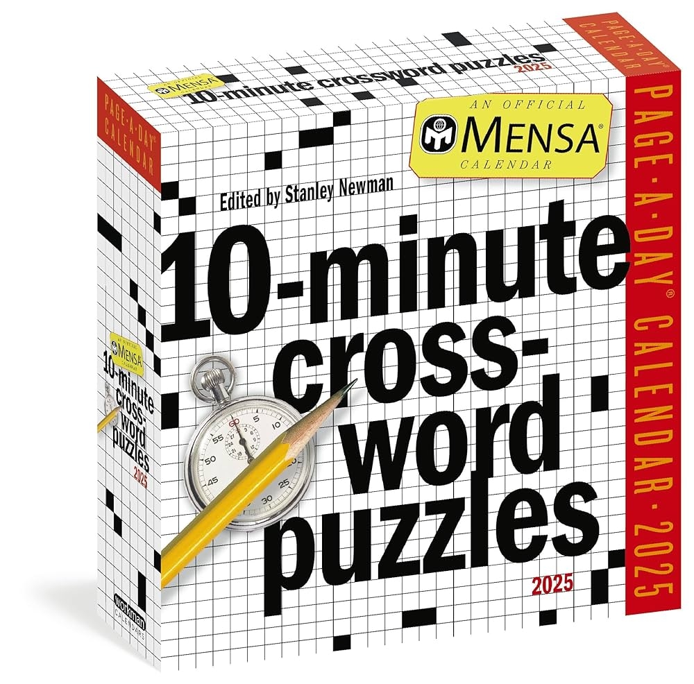 Mensa 10 Minute Crossword Puzzles Page A Day Calendar 2025 Newman Stanley Workman Calendars 9781523525096 Amazon Books Mensa 10 Minute Crossword Puzzles Page A Day Calendar 2025 Newman Stanley Workman Calendars 9781523525096 Amazon Books