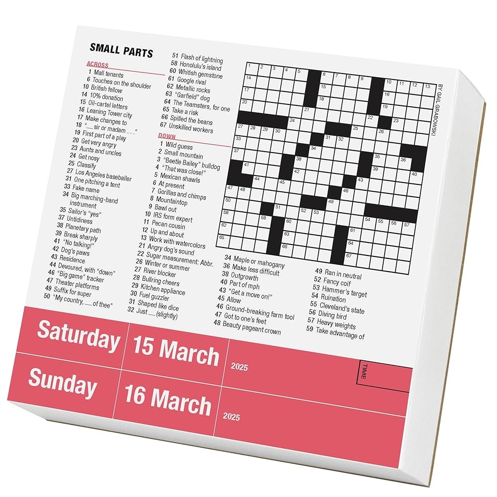 Mensa 10 Minute Crossword Puzzles Page A Day Calendar 2025 Newman Stanley Workman Calendars 9781523525096 Amazon Books