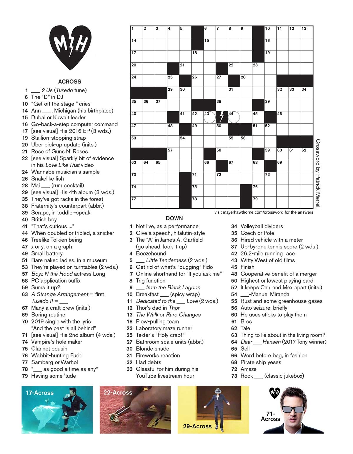 MH Crossword Puzzle Mayer Hawthorne Official Site