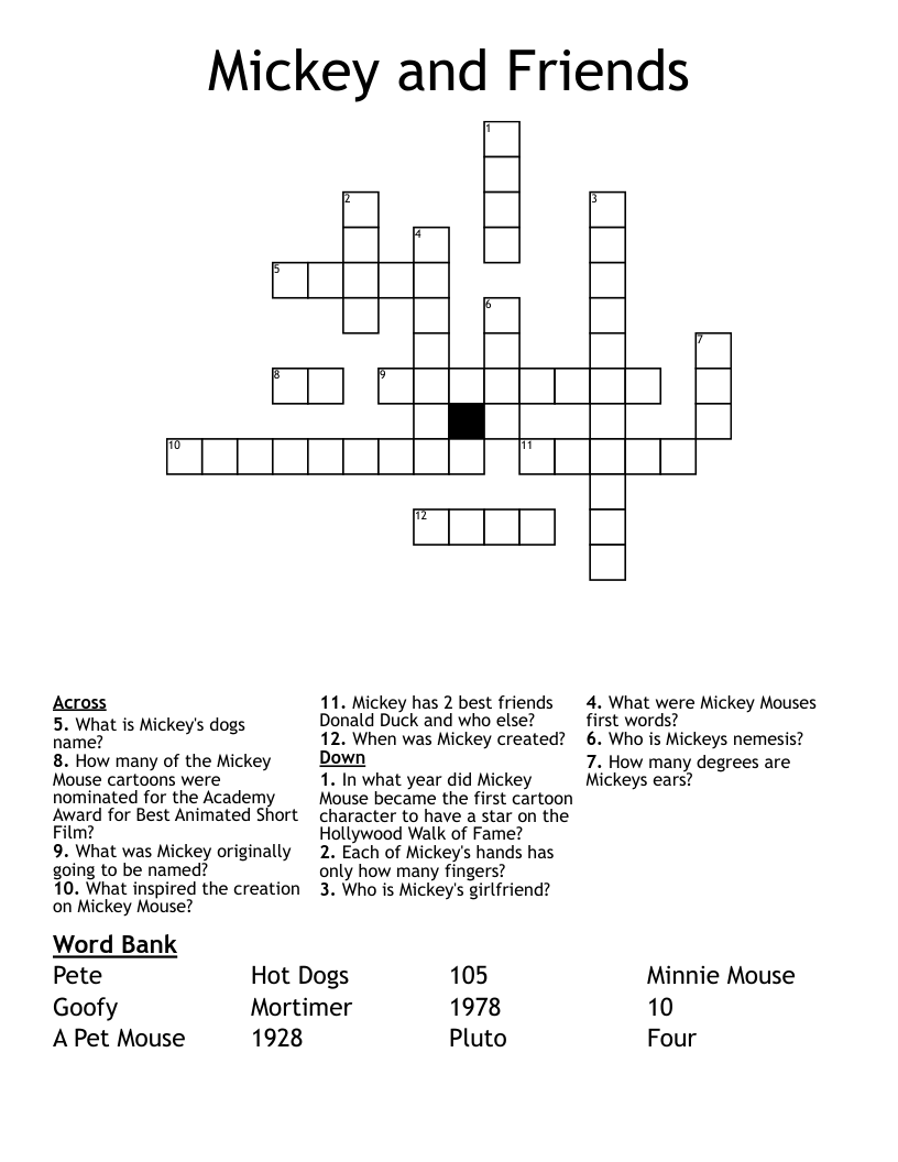 Best Crossword Puzzle Printable