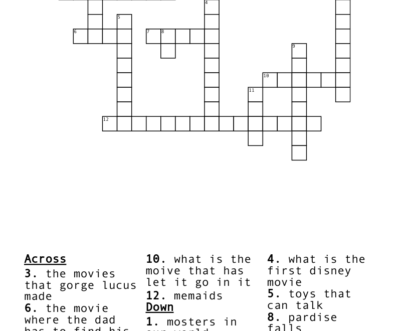 Movies Crosswords Word Searches Bingo Cards WordMint